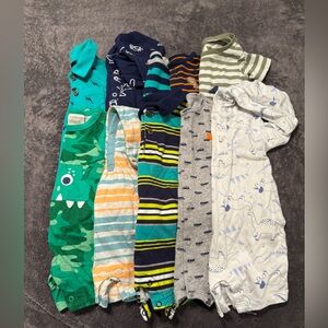 Assorted Baby Rompers with Fun Patterns